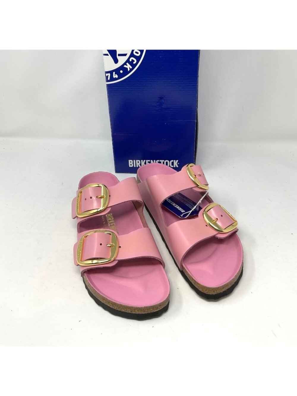 Birkenstock Arizona Big Buckle Women's Sandal Fondant Pink Patent Leather Size 6
